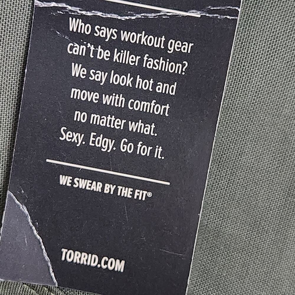 New! Torrid Active Workout Athletic Tank Olive Green Mesh Inset SZ 2X NWT - Picture 4 of 10